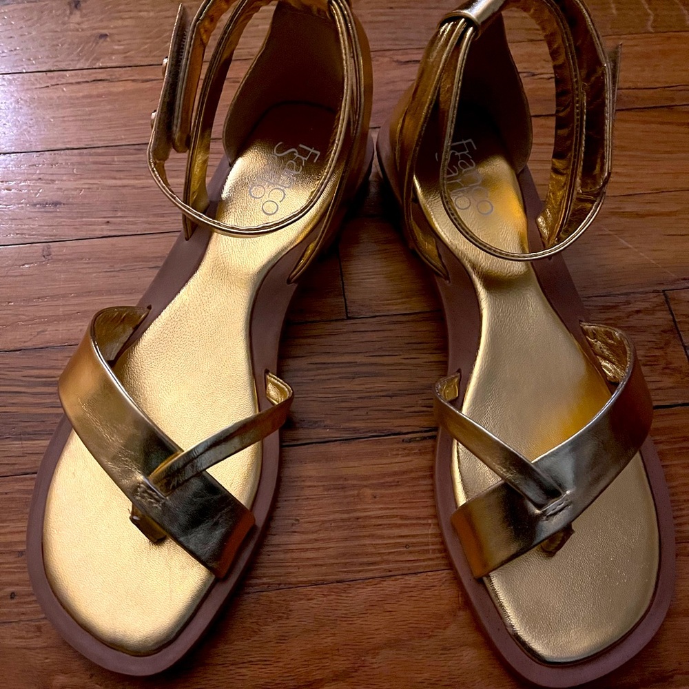FrancoSarto sandals gold size 9.5